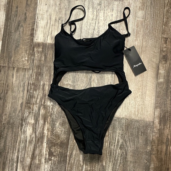 Women's Black One Piece Swimsuit Size Small - Picture 9 of 9